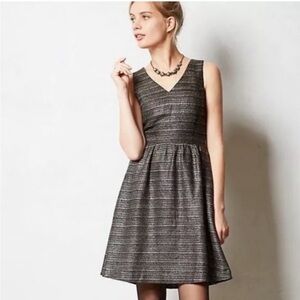 Moulinette Soeurs Gray Pleated Midi Dress Sleeveless Size 10